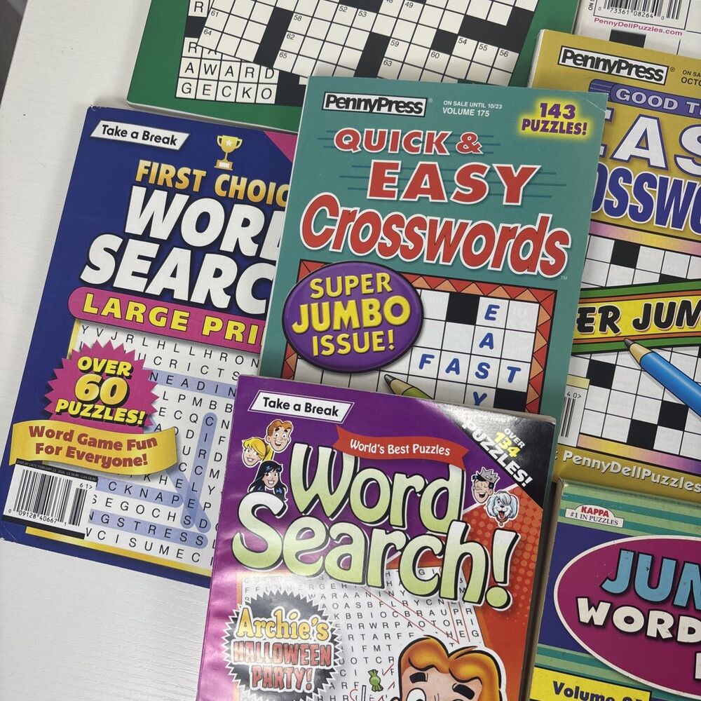 Lot of 12 Dell Penny Press LA Times Kappa Break Easy Crossword Puzzle Books - Picture 7 of 10